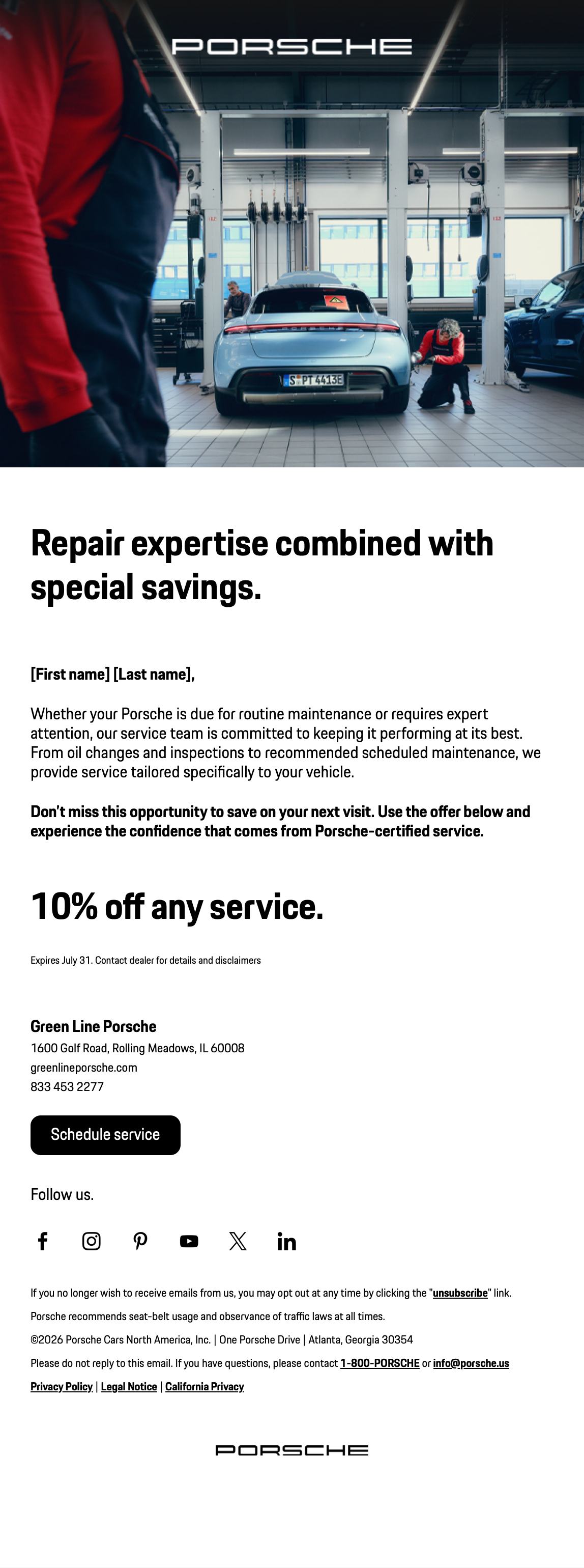 Any Service Discount Email Thumbnail