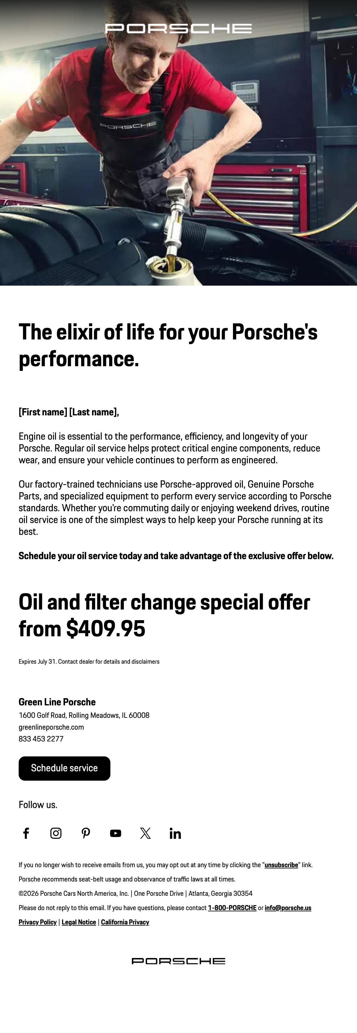 Oil Service Email Thumbnail